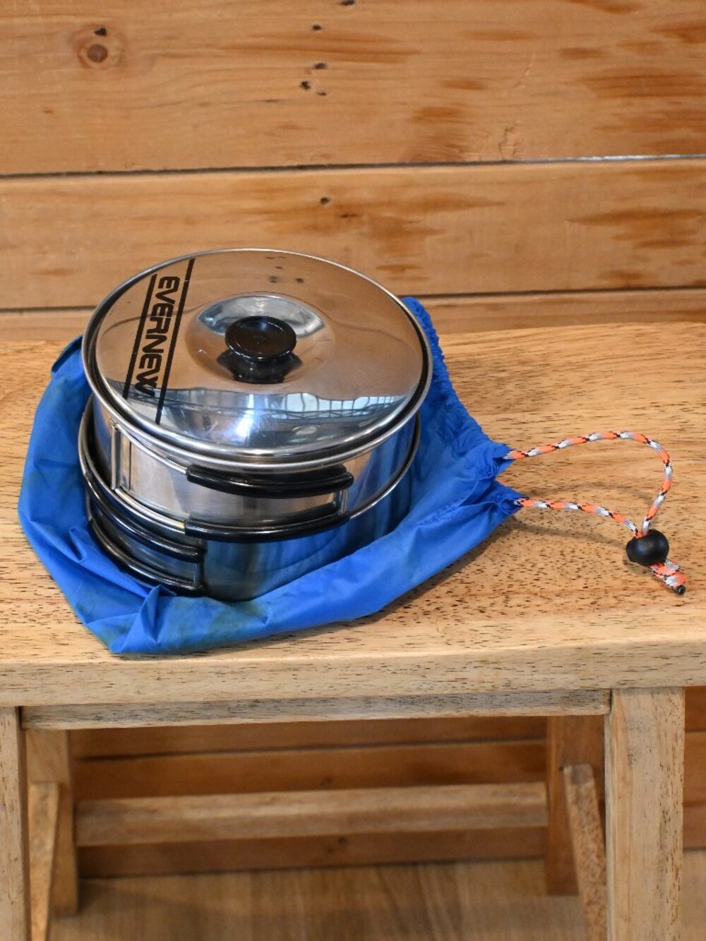 Vintage Evernew Stainless Steel 3 Pc Camping Cookware Set - Made in Japan